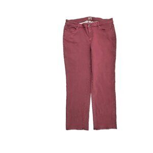 Dressbarn Super Soft Straight Women's size 16 Dark Red Burgundy Denim Jeans